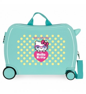 Joumma Bags Hello Kitty Pretty Glasses valigia per bambini turchese -38x50x20cm-