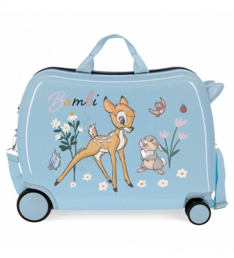 Joumma Bags Valise pour enfants 2 roues multidirectionnelles Avant la Bloom Bambi bleu