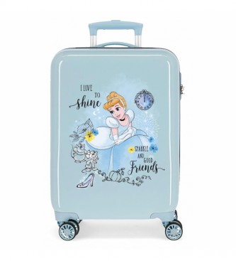 Joumma Bags Valise de cabine de la princesse Cendrillon, bleu rigide -38x55x20cm