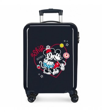 Joumma Bags Cabin Suitcase Mickey & Minnie Ship Always Be Kind rigid navy -38x55x20cm