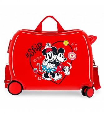 Joumma Bags Mickey & Minnie Suitcase Vermelho -38x50x20cm