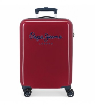 Pepe Jeans Cabin size suitcase rigid Albert maroon -55x38x20cm