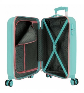 Enso Love the Nature Rigid Cabin Suitcase -38x55x20cm- turquoise