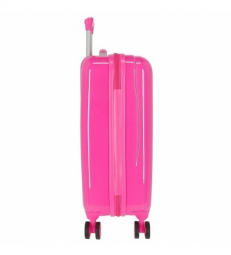 Enso Love the Nature Rigid Cabin Suitcase -38x55x20cm- Fuchsia