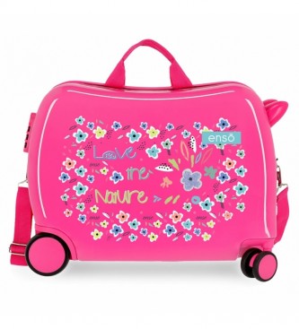 Enso Suitcase Love the Nature Pink -38x50x20cm- -38x50x20cm- -38x50x50x20cm- -38x50x20cm- Rosa 