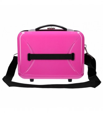 Movom Neceser ABS Movom Enjoy & Smile Happy Time Adaptable blanco, fucsia -29x21x15cm-