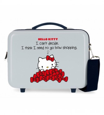 Joumma Bags Beauty case in ABS Fiocco di Hello Kitty adattabile al trolley blu -29x21x15cm-