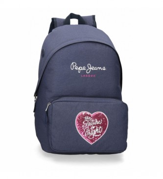 Pepe Jeans Bright School Backpack -31x42x15cm- marine