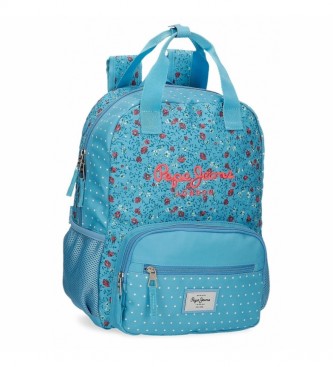 Pepe Jeans Backpack Ava Portatablet Adaptable Backpack -40x30x13cm- blue