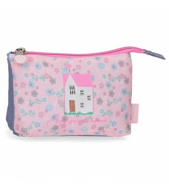 Enso My Sweet Home wallet purse -14x10x3,5cm- pink, blue