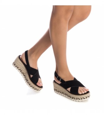 Refresh Sandalias 072854 negro -Altura cuña: 7 cm- - Tienda Esdemarca moda,  calzado y complementos - zapatos de marca y zapatillas de marca