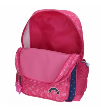 Movom Sac  dos double compartiment avec trolley Glitter Rainbow pink, navy -32x45x17cm