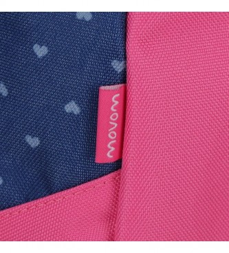 Movom Glitter Rainbow Adaptable School Backpack pink, navy -33x45x17cm