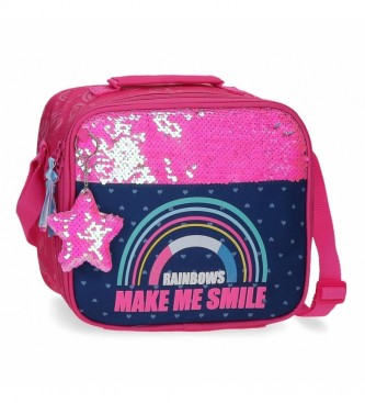 Movom Sac thermique alimentaire Glitter Rainbow pink, navy -25x21x11cm
