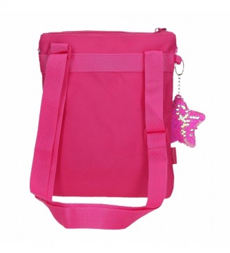 Movom Glitter Arco-ris Saco de ombro plano rosa, marinha -20x24x0,5cm