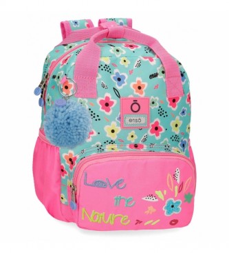 Enso Love the Nature Small Backpack -23x28x10 cm- pink, turquoise