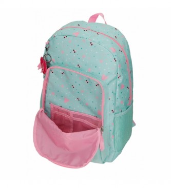 Movom Flower Pot school backpack with trolley turquoise -33x44x13,5cm