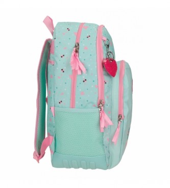 Movom Flower Pot School Backpack Two Compartments turquoise -33x45x17cm