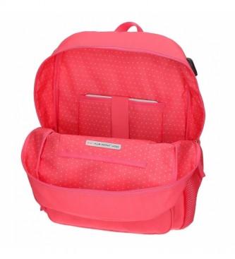 Pepe Jeans Kim backpack with trolley pink -32x43x15cm