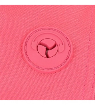Pepe Jeans Mochila Kim com carrinho cor de rosa -32x43x15cm
