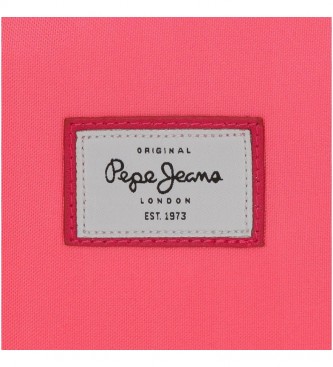 Pepe Jeans Kim rygsk med trolley pink -32x43x15cm