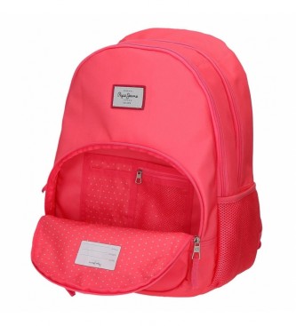 Pepe Jeans Pepe Jeans Kim Double Zipper Adaptable Backpack pink