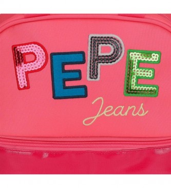 Pepe Jeans Rucksack mit Rdern Kim 2R rosa -32x43x21cm