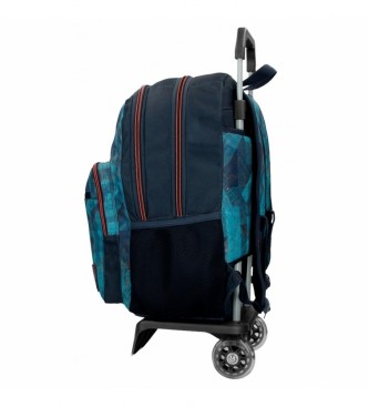Enso Enso Try Harder Double Compartment Backpack with Trolley blue