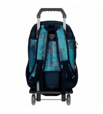 Enso Enso Try Harder Sac  dos  double compartiment avec trolley bleu