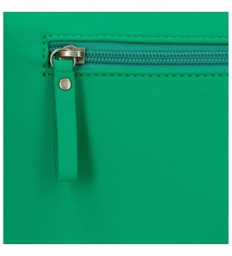 Pepe Jeans Aina double compartment shoulder bag -25x18x7cm- green