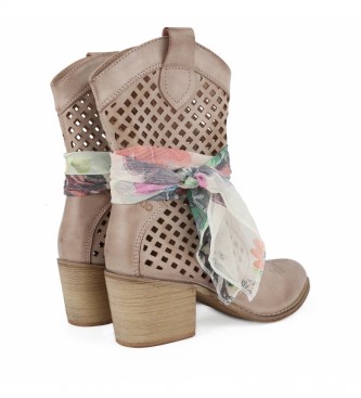 Chika10 Lily 06 nude ankle boots -Heel height: 6cm