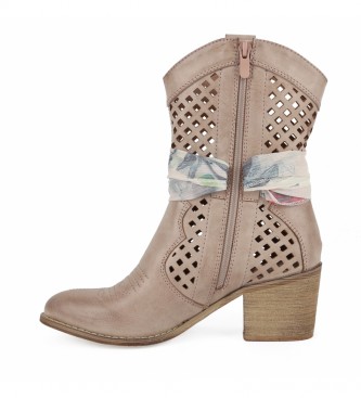 Chika10 Lily 06 nude ankle boots -Heel height: 6cm