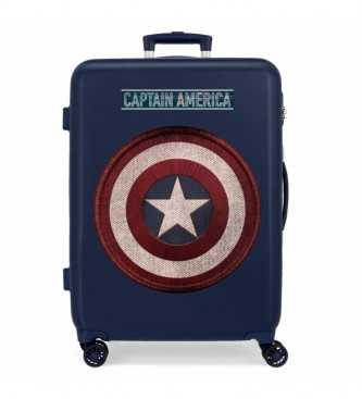 Joumma Bags Średnia walizka Captain America sztywna niebieska -68x48x26cm