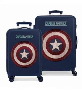 Joumma Bags Captain America Hartschalenkoffer Set blau -68x48x26cm
