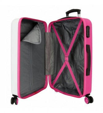 Joumma Bags Medium Suitcase Enjoy the Day white -68x48x26cm