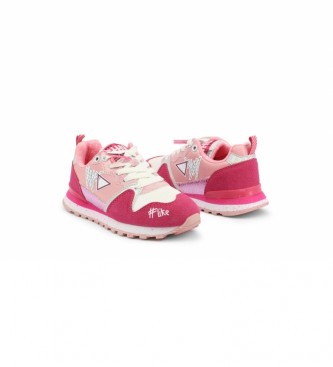 Shone Sneakers 617K-018 rosa -Plataforma+altura da borda: 4cm
