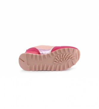 Shone Sneakers 617K-018 rosa -Plataforma+altura da borda: 4cm
