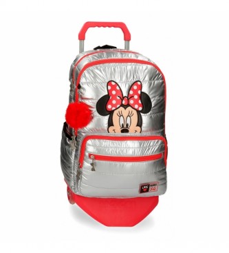 Joumma Bags Backpack Double Compartment with Trolley My Pretty Bow grey -32x44x17cm