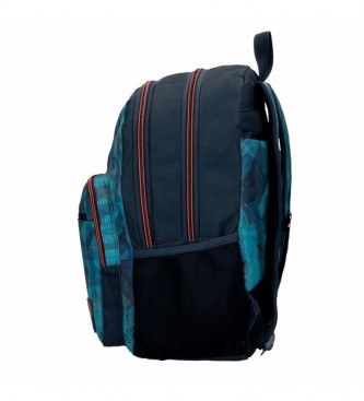Enso Sac  dos Try Harder Double Compartiment Adaptable bleu -32x46x17cm