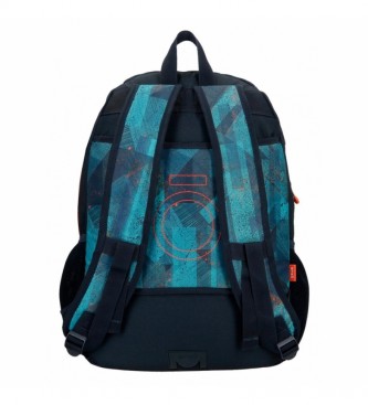 Enso Backpack Try Harder Double Compartment Adaptable blue -32x46x17cm