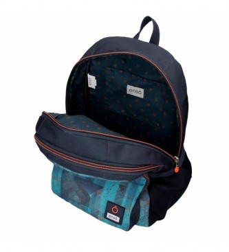 Enso Sac  dos Try Harder Double Compartiment Adaptable bleu -32x46x17cm