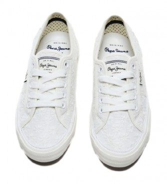 Pepe Jeans Sneakers Aberlady rendas brancas