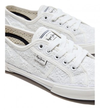 Pepe Jeans Sneakers Aberlady rendas brancas