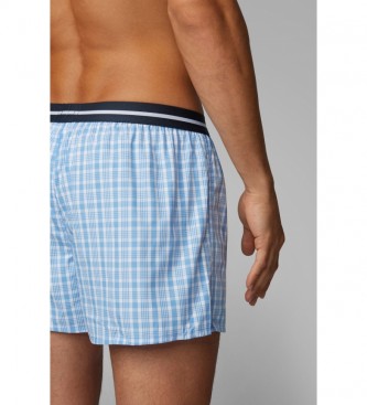 BOSS Pack de 2 Shorts de Pijama en Popelín NOS Boxer EW 2P azul