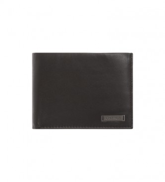 Calvin Klein Portefeuille en cuir lisse W noir -12,3 x 9,5 x3 cm