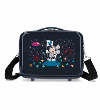 Joumma Bags Beauty case adattabile in ABS Mickey on the Moon navy -29x21x15cm-