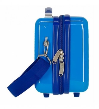 Joumma Bags ABS Trousse de toilette adaptable Mickey sur la lune bleu -29x21x15cm