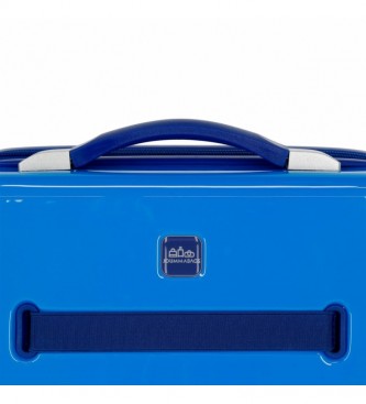 Joumma Bags ABS toilettas aanpasbaar Mickey op de maan blauw -29x21x15cm