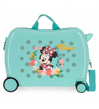 Joumma Bags Minnie Golden Days Valise pour enfants avec 2 roues multidirectionnelles turquoise -38x50x20cm