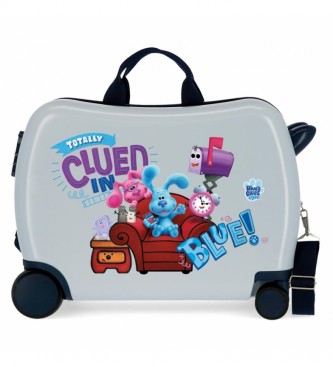 Joumma Bags Valigia per bambini Blue s Clues & you - Completamente indovinata in 2 ruote multidirezionali blu